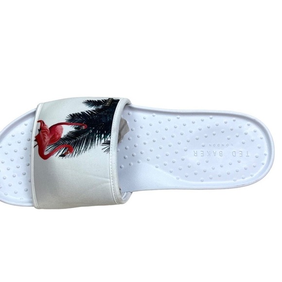 Ted Baker Slides Sandals Sauldi 2 Arch Support Flamingo Palm Tree Men Size US 13 main image 6